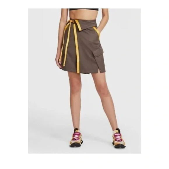 NIKE Women's AIR JORDAN Future Primal Utility Wrap Skirt NWT Brown Sz XS - Picture 8 of 15